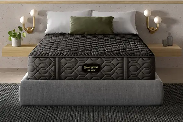 Beautyrest Black mattress set on display